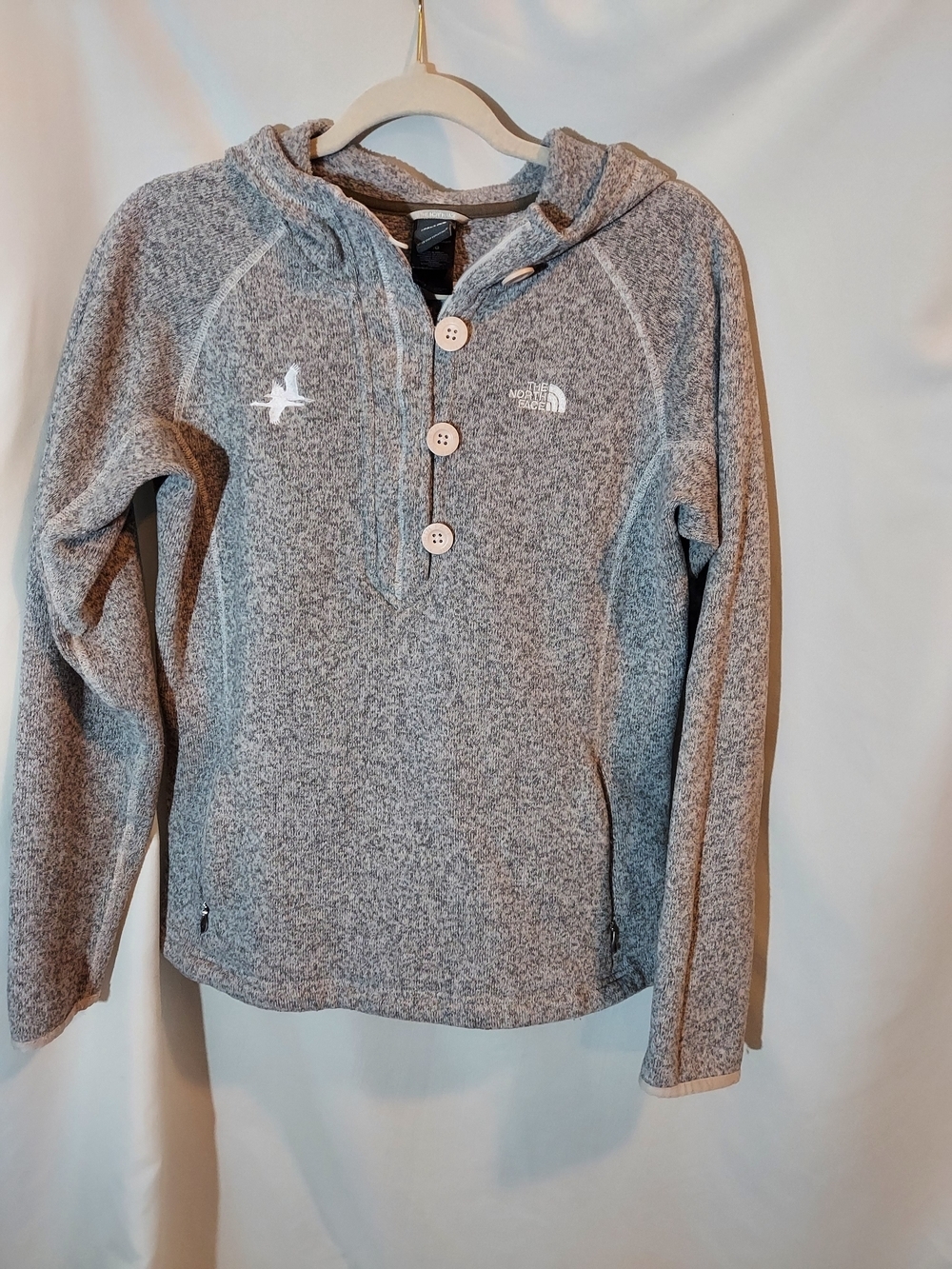 The North Face Crescent Sunshine Gray Sweater Fleece Pullover Large